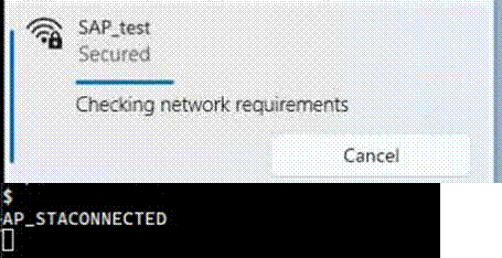 STA connects to AP