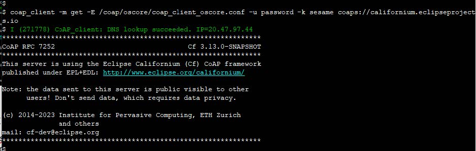 GET Request Based on PSK + OSCORE Security