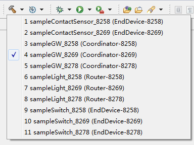 Select and compile sample project