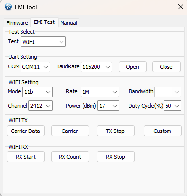 TLSR9118 EMI Tool EMI test interface