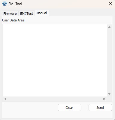 TLSR9118 EMI Tool user command test interface