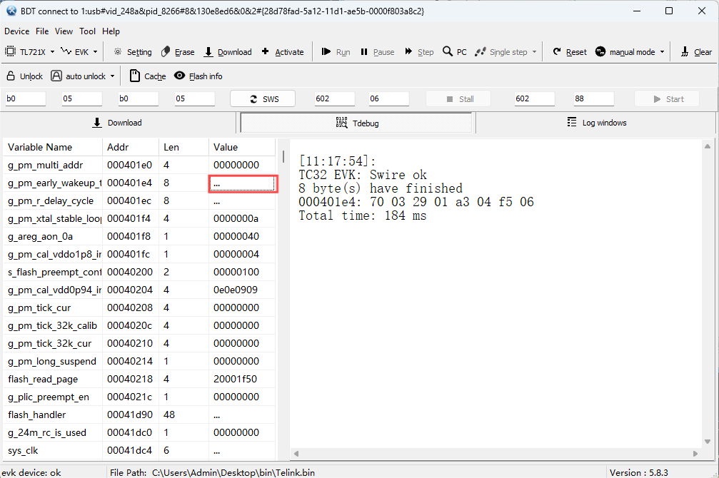 Read variable value more than 4 bytes