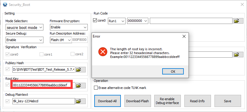 Root Key format error 2