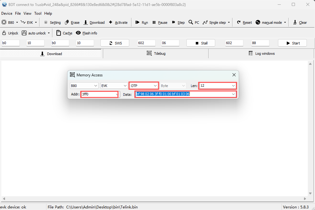 OTP start information download