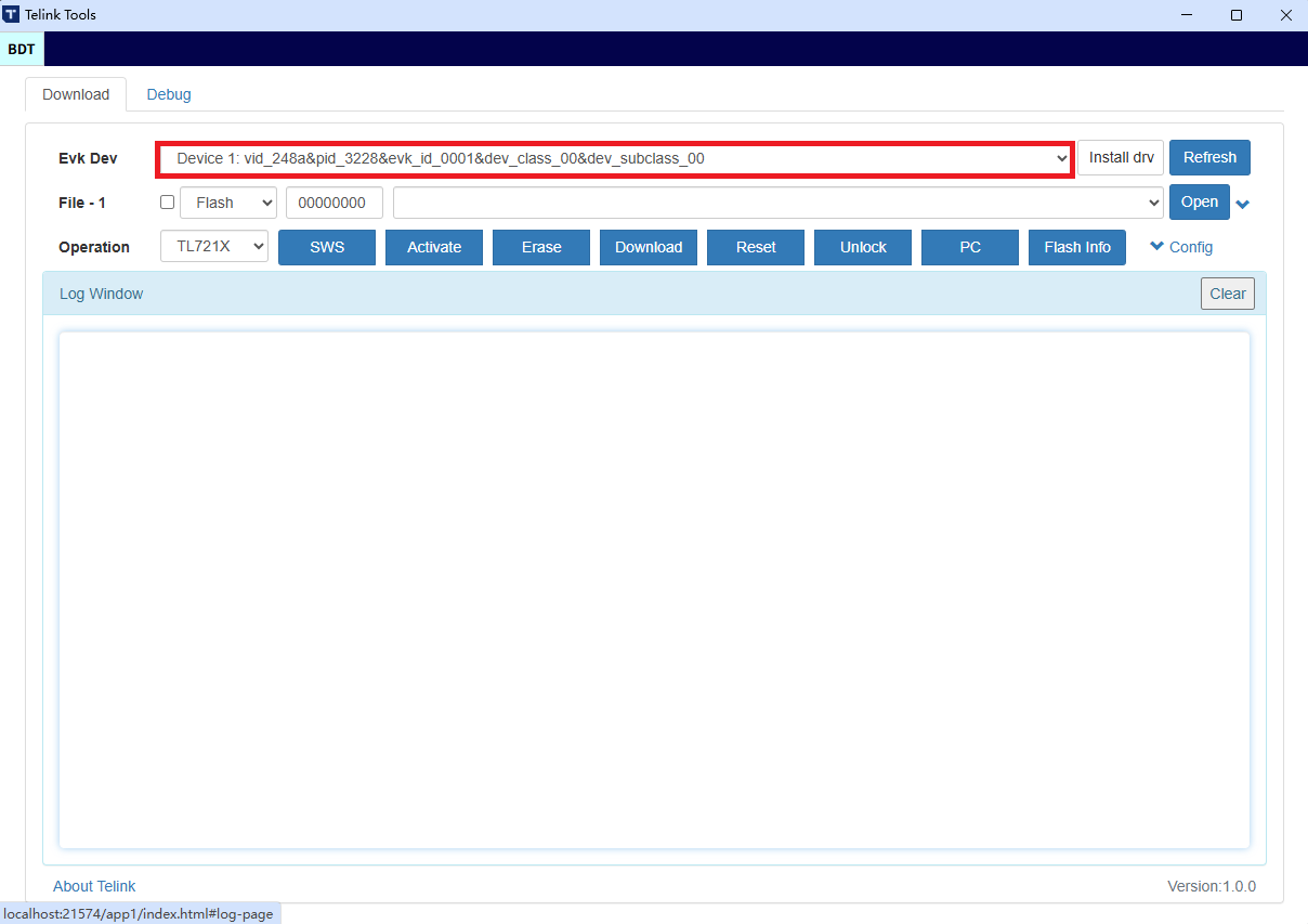 Burning and Debugging Tool