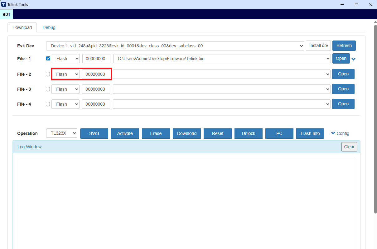 Set File-2 Offset Address