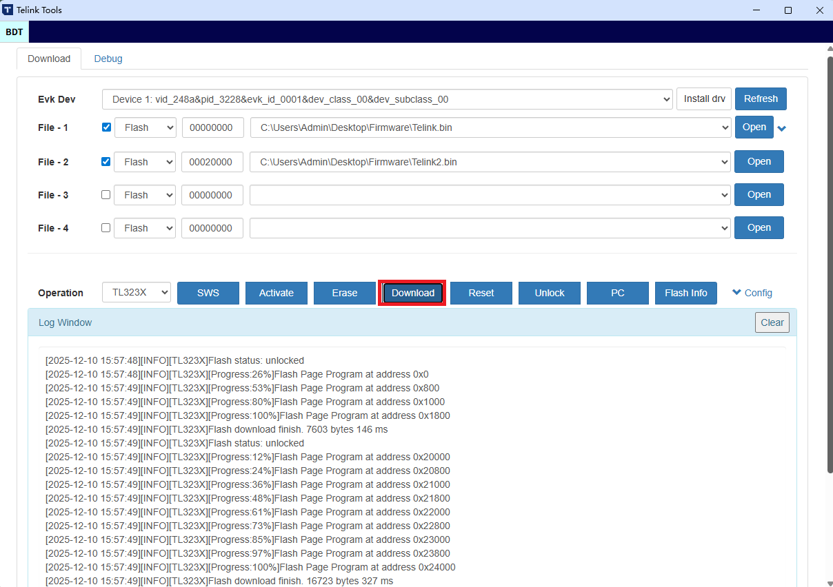 Multi-Address Download