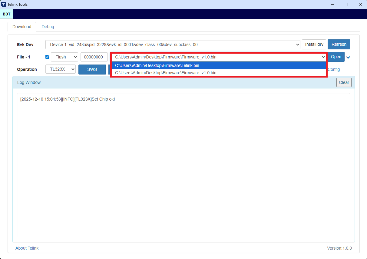 Select Target File Path