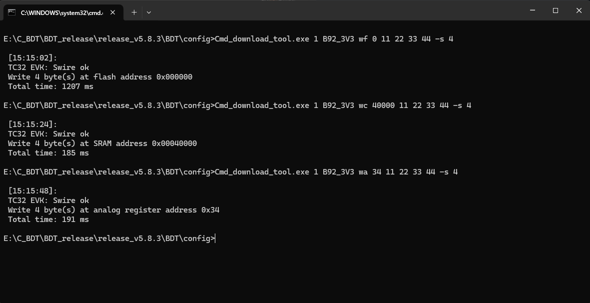 Write data