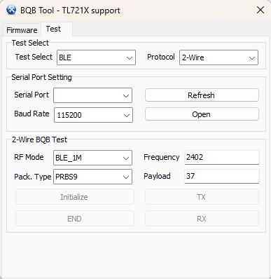 BQB tool test interface