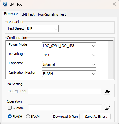 Firmware configuration download interface