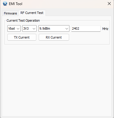 RF current test interface