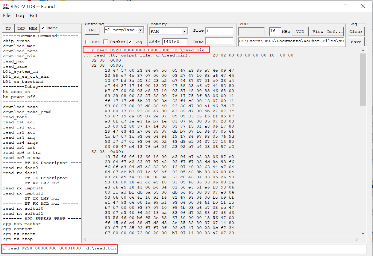 Save the read data