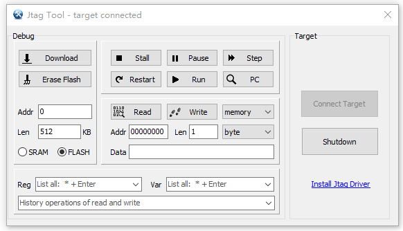 Jtag tool interface