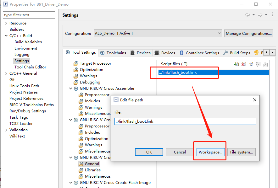 Link file path