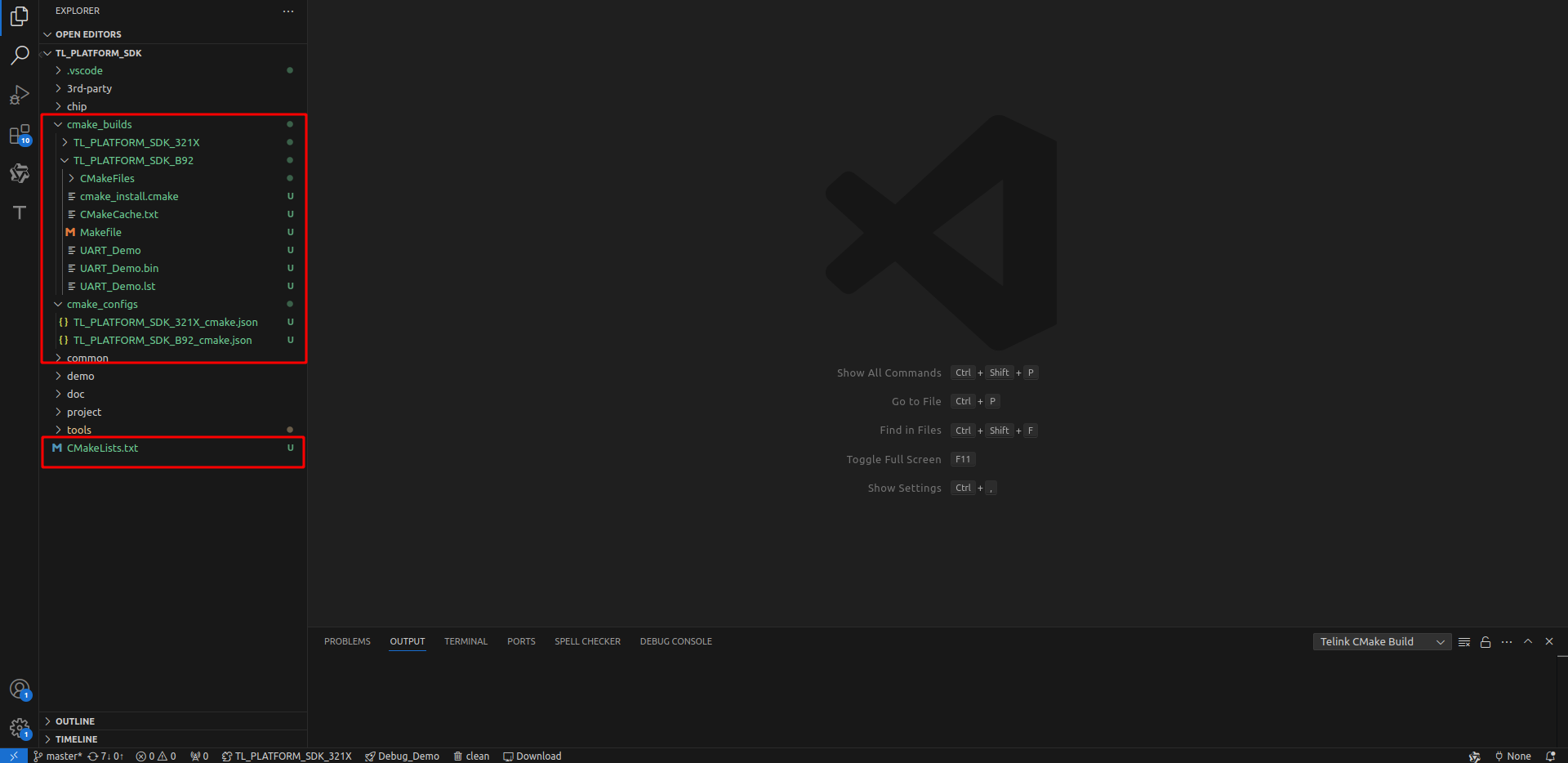 Cmake Output