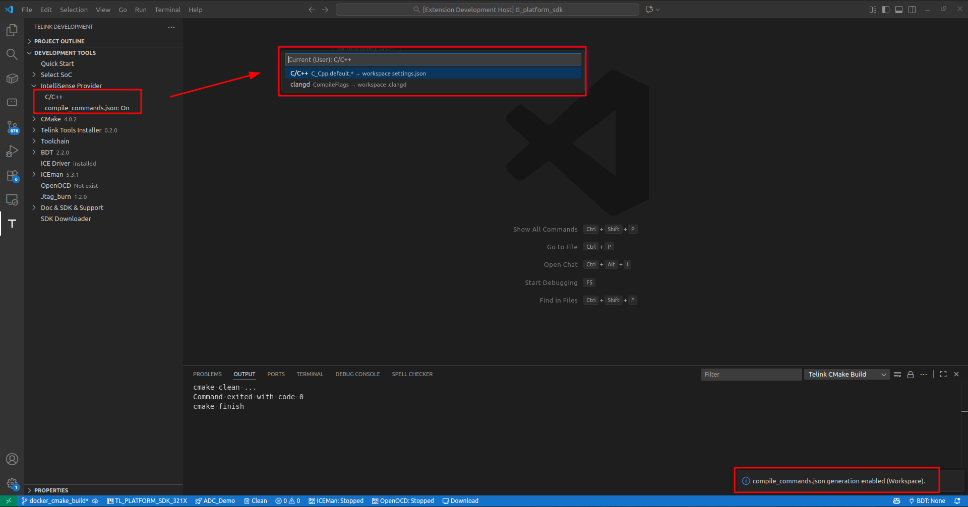 Export compile_commands.json File