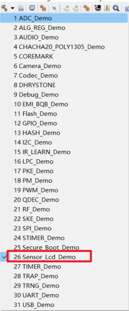 Sensor_Lcd_Demo工程