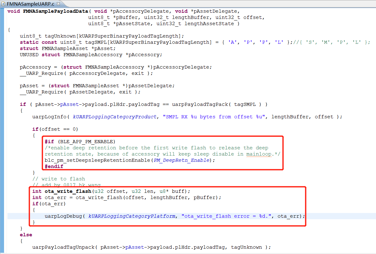 UARP组包数据写入flash UARP组包数据写入flash