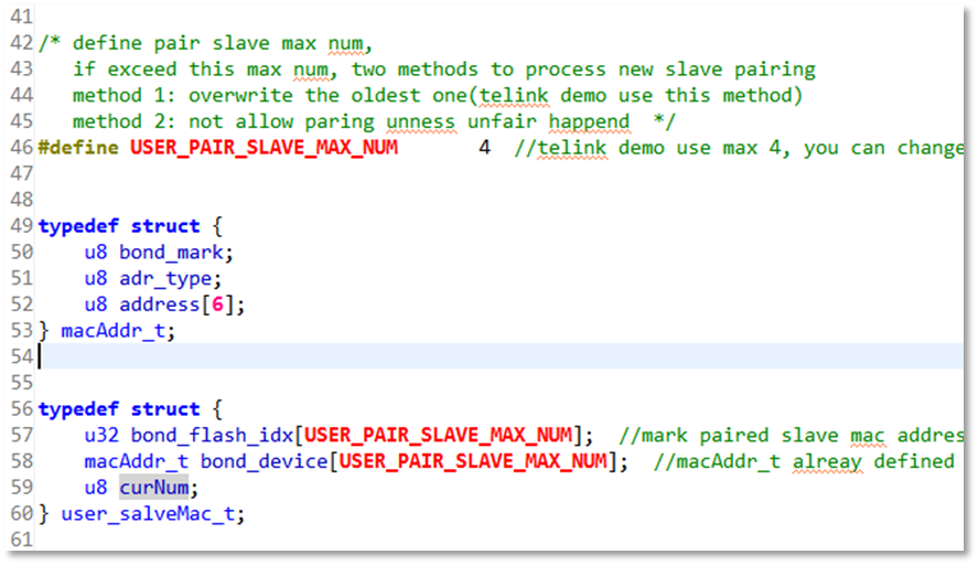 Slave MAC table