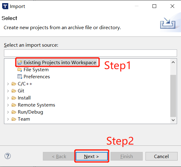 点击Step 1 & Step 2