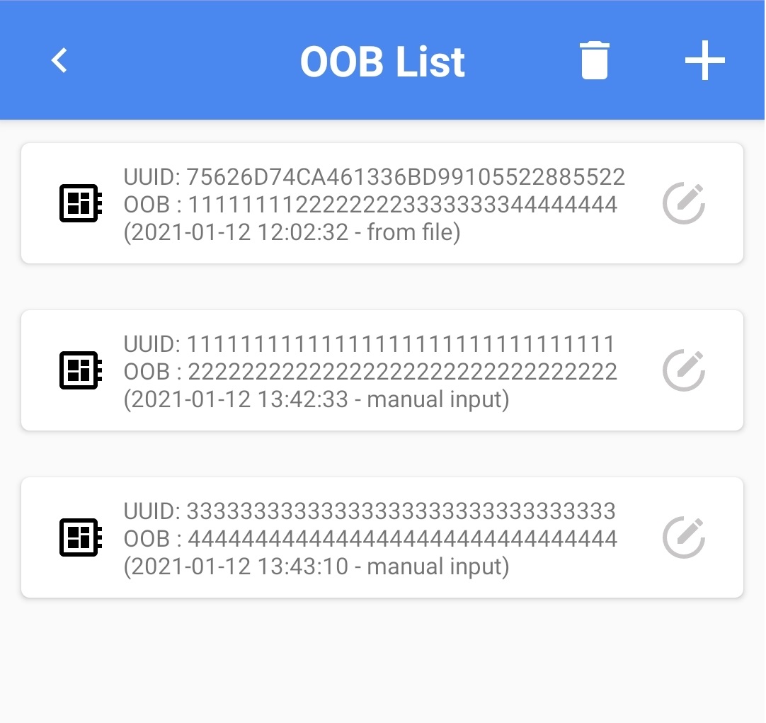 OOB List删除OOB数据