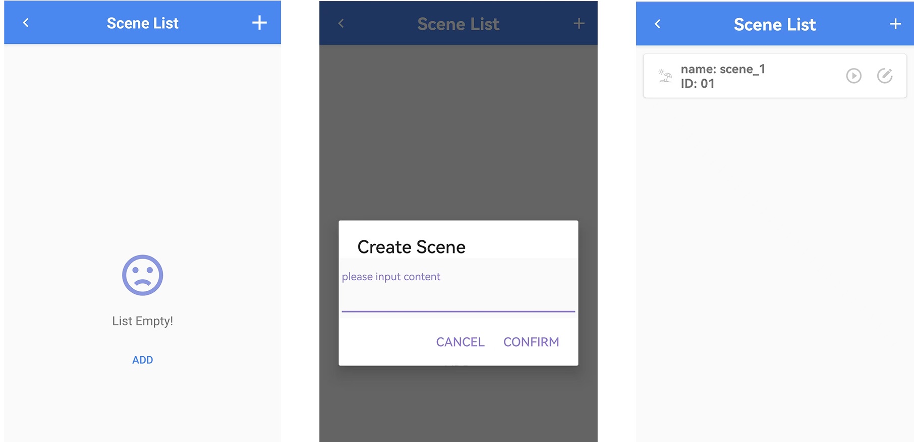Android 创建Scene界面