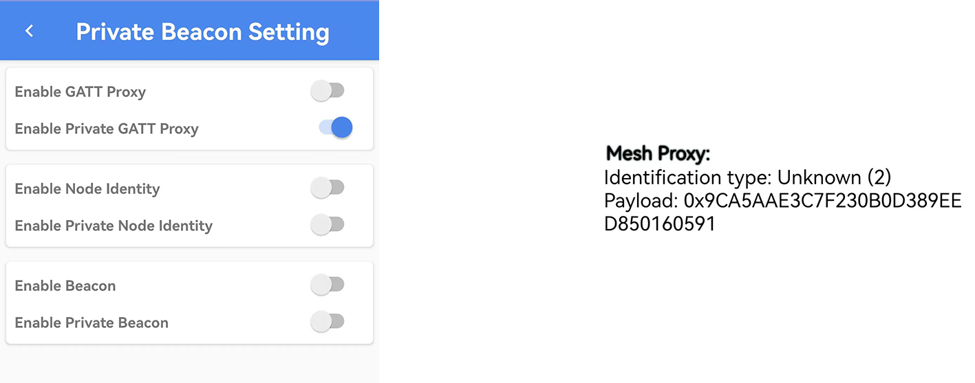 单独打开Config GATT Proxy & 广播类型