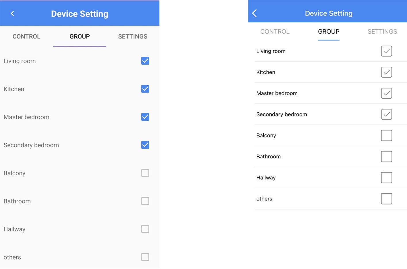 Android & iOS添加group界面