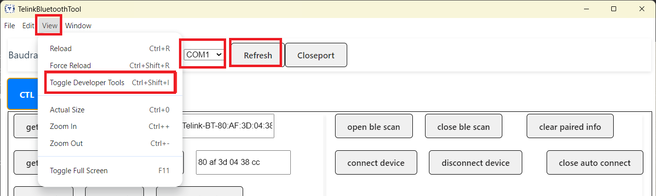 Toggle Developer Tools