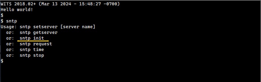sntp init
