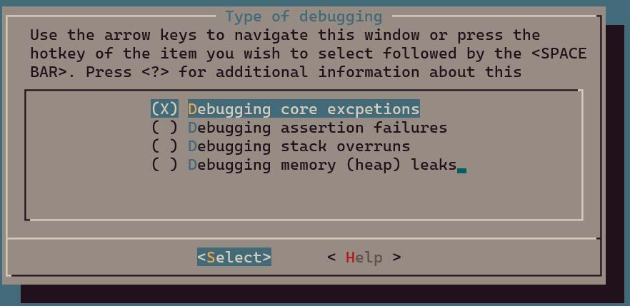 Type of debugging