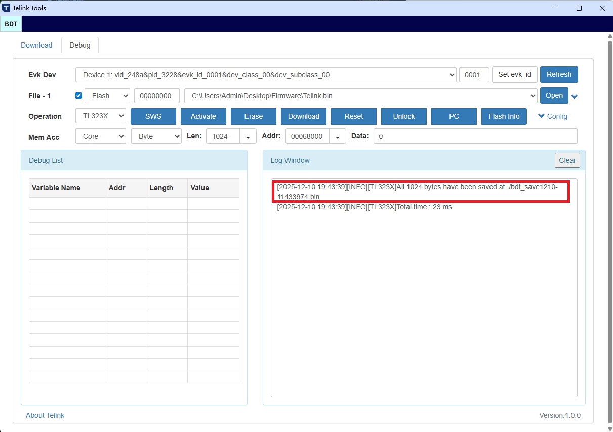 保存读取的数据