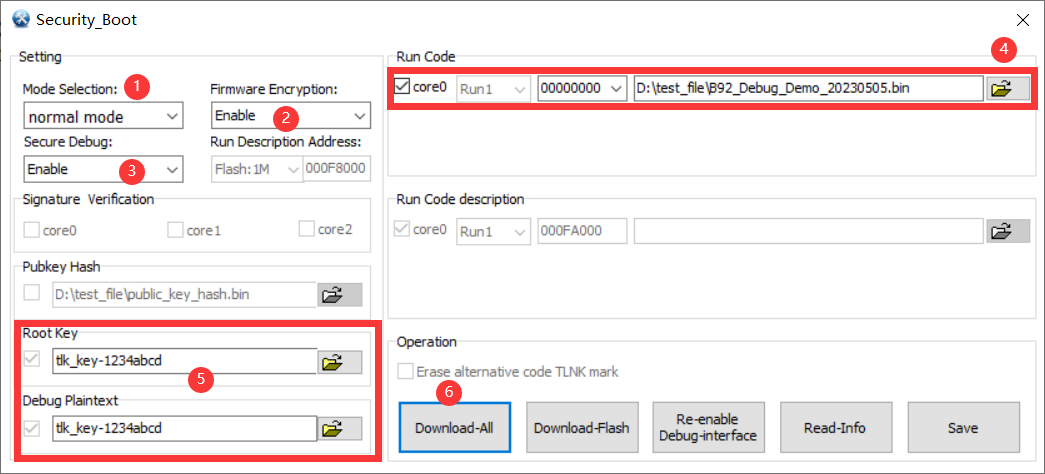 Firmware Encryption  + Secure Debug 烧录步骤