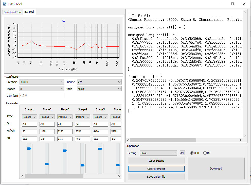 TWS_Tool/EQ_Tool界面