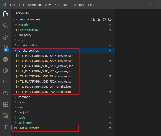 检查 CMake 工程文件