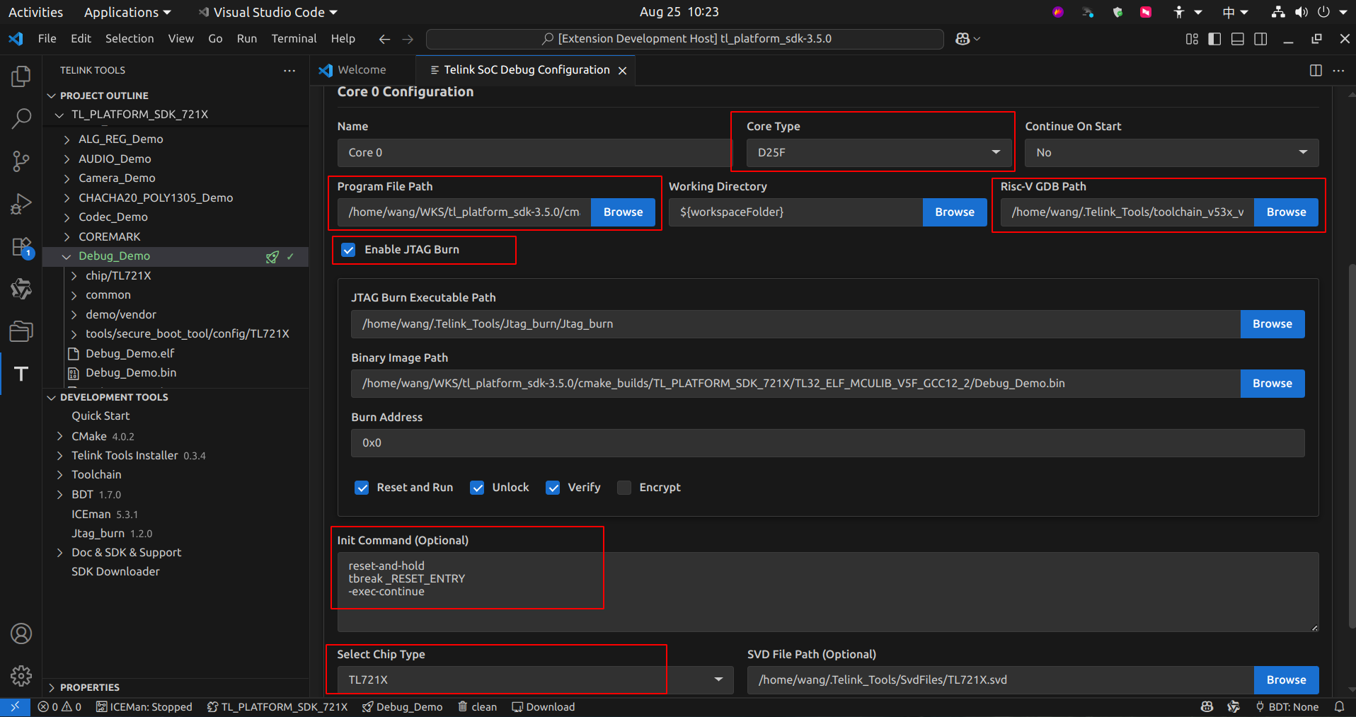 Debug Configuration