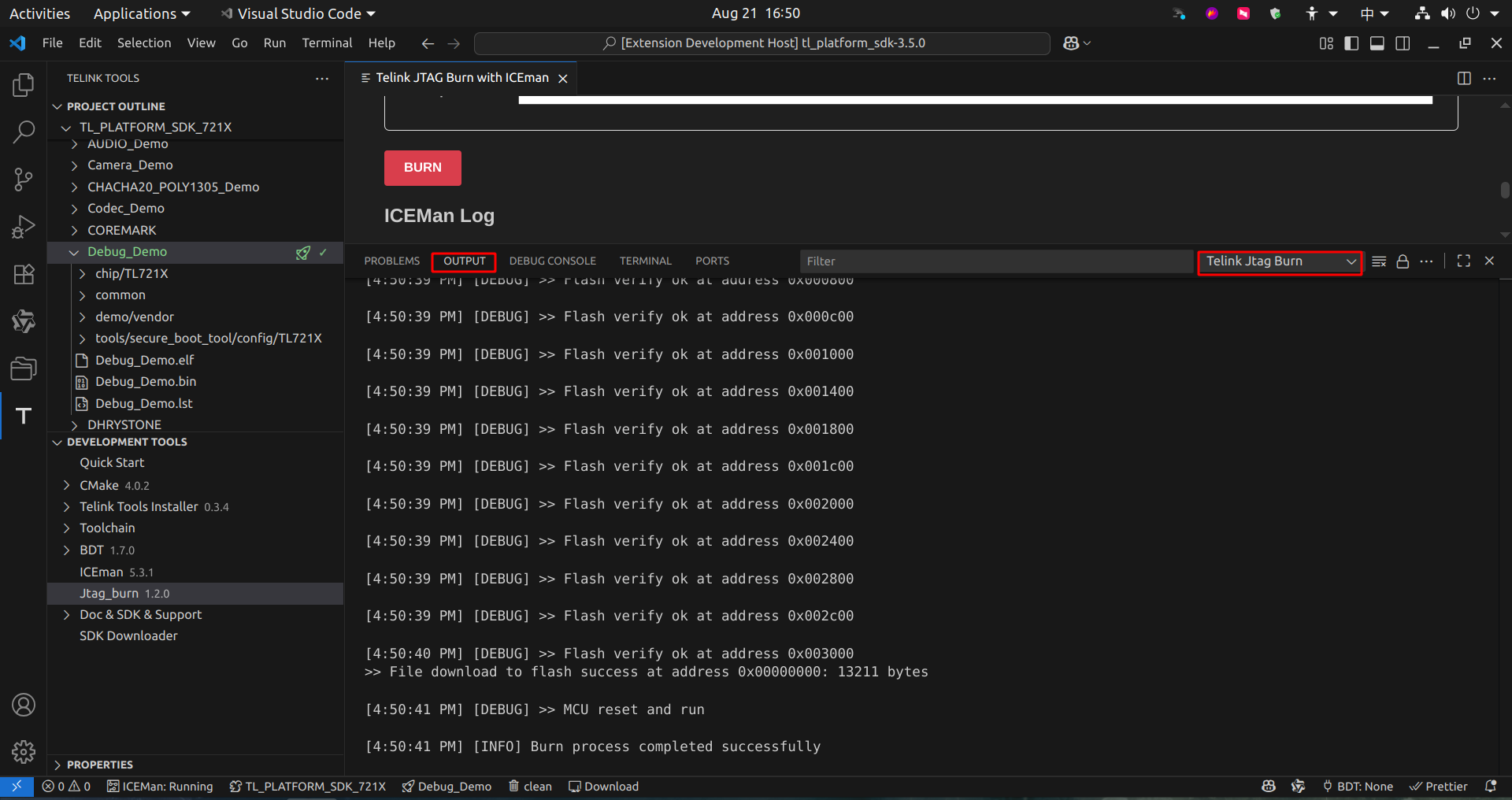 Jtag Burn Log