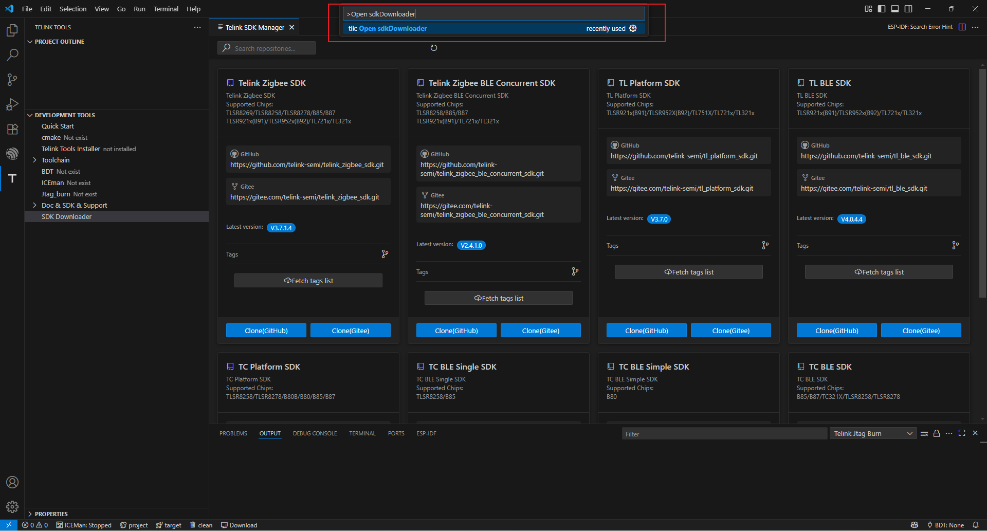 Open sdkDownloader