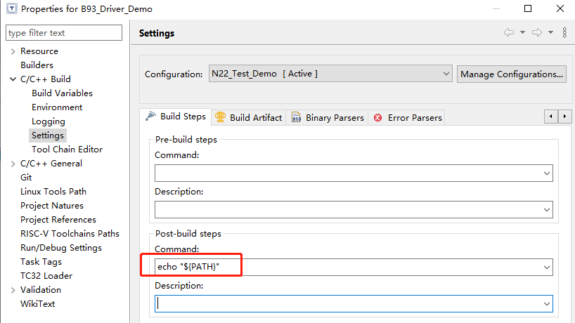 Make tool setting in Post command